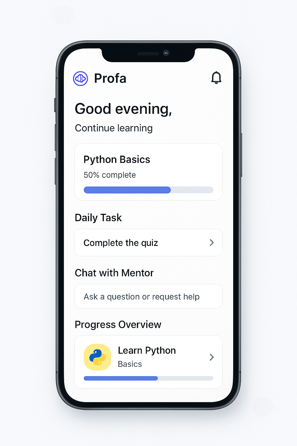 Profa App Interface